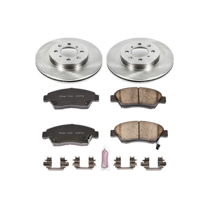 PowerStop Power Stop 93-95 Honda Civic Front Autospecialty Brake Kit - Brakes Rotors & Pads