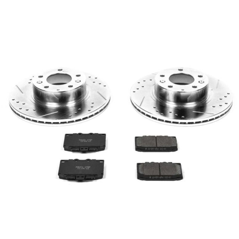 PowerStop Power Stop 93-95 Mazda RX-7 Front Z23 Evolution Sport Brake Kit - Brakes Rotors & Pads
