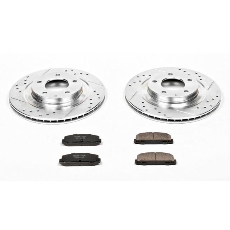PowerStop Power Stop 93-95 Mazda RX-7 Rear Z23 Evolution Sport Brake Kit - Brakes Rotors & Pads