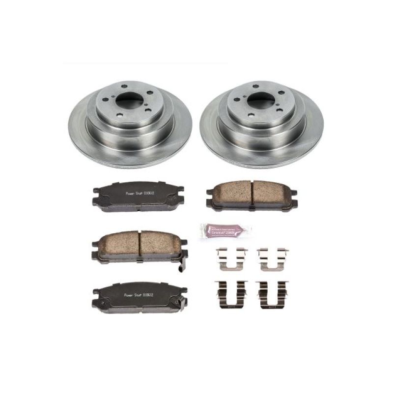 PowerStop Power Stop 93-96 Subaru Impreza Rear Autospecialty Brake Kit - Brakes Rotors & Pads