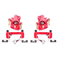 PowerStop Power Stop 94-01 Acura Integra Rear Red Calipers w/Brackets - Pair - Brakes Rotors & Pads