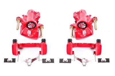PowerStop Power Stop 94-01 Acura Integra Rear Red Calipers w/Brackets - Pair - Brakes Rotors & Pads