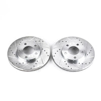 PowerStop Power Stop 94-04 Ford Mustang Front Evolution Drilled & Slotted Rotors - Pair - Brakes Pads