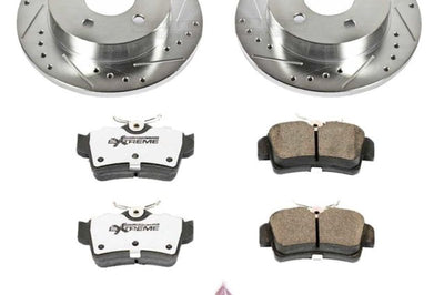 PowerStop Power Stop 94-04 Ford Mustang Rear Z26 Street Warrior Brake Kit - Brakes Rotors & Pads