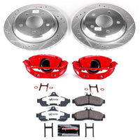 PowerStop Power Stop 94-96 Chevrolet Caprice Rear Z26 Street Warrior Brake Kit w/Calipers - Brakes Rotors & Pads