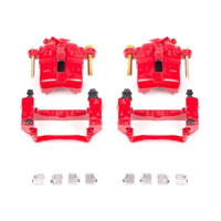 PowerStop Power Stop 94-97 Mazda Miata Front Red Calipers w/Brackets - Pair - Brakes Rotors & Pads