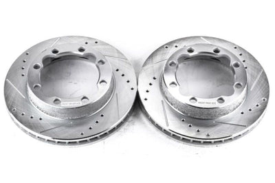 PowerStop Power Stop 94-99 Chevrolet K1500 Suburban Front Evolution Drilled & Slotted Rotors - Pair - Brakes Pads