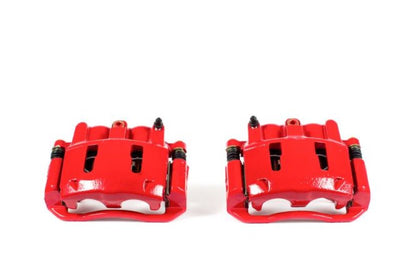 PowerStop Power Stop 95-01 Ford Explorer Front Red Calipers w/Brackets - Pair - Brakes Rotors & Pads