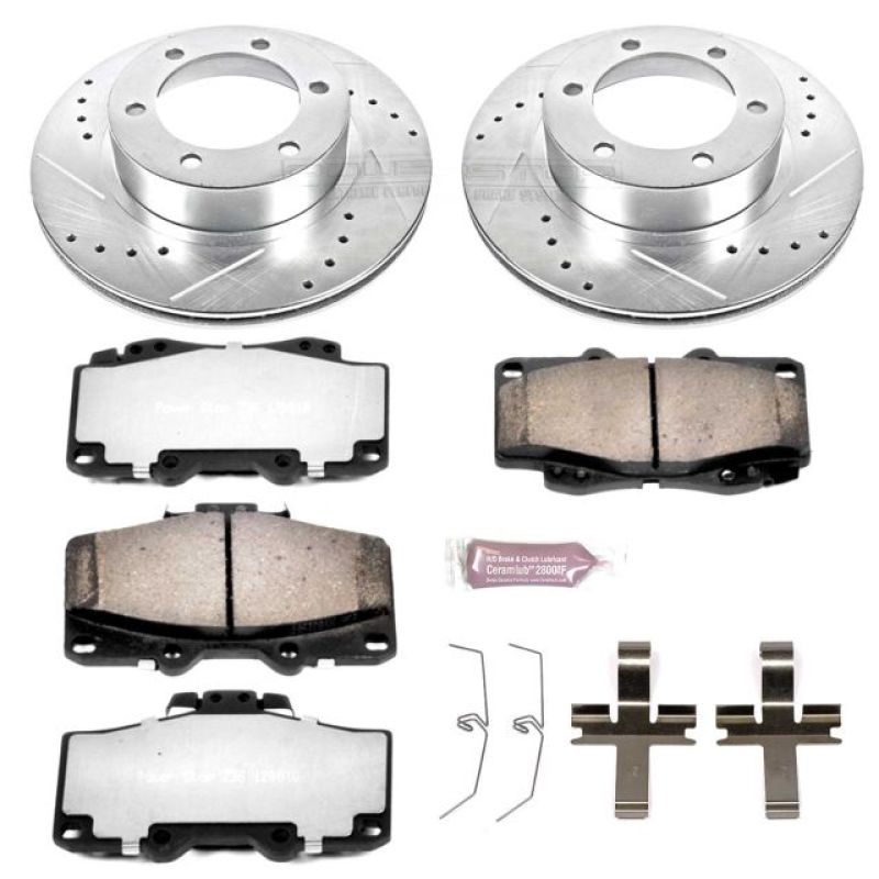 PowerStop Power Stop 95-02 Toyota 4Runner Front Z36 Truck & Tow Brake Kit - Brakes Rotors Pads