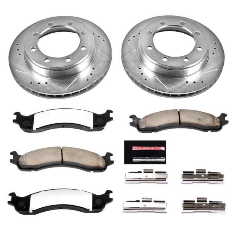 PowerStop Power Stop 95-99 Ford F-250 Front Z36 Truck & Tow Brake Kit - Brakes Rotors Pads