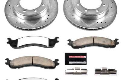PowerStop Power Stop 95-99 Ford F-250 Front Z36 Truck & Tow Brake Kit - Brakes Rotors Pads