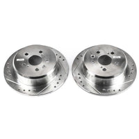 PowerStop Power Stop 95-99 Toyota Celica Rear Evolution Drilled & Slotted Rotors - Pair - Brakes Pads