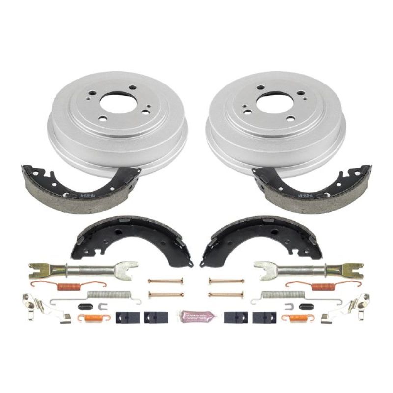 PowerStop Power Stop 96-00 Honda Civic Coupe Rear Autospecialty Drum Kit - Brakes Rotors & Pads