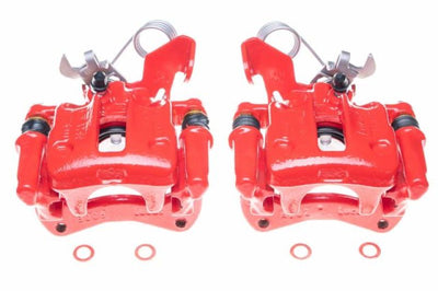 PowerStop Power Stop 96-01 Audi A4 Quattro Rear Red Calipers - Pair - Brakes Rotors & Pads