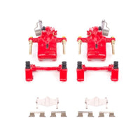 PowerStop Power Stop 96-01 Infiniti I30 Rear Red Calipers w/Brackets - Pair - Brakes Rotors & Pads