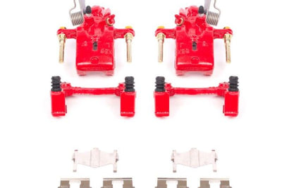 PowerStop Power Stop 96-01 Infiniti I30 Rear Red Calipers w/Brackets - Pair - Brakes Rotors & Pads