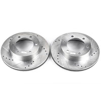 PowerStop Power Stop 96-02 Toyota 4Runner Front Evolution Drilled & Slotted Rotors - Pair - Brakes Pads