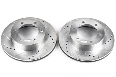 PowerStop Power Stop 96-02 Toyota 4Runner Front Evolution Drilled & Slotted Rotors - Pair - Brakes Pads