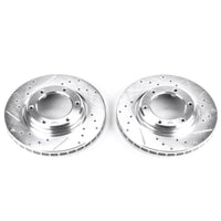 PowerStop Power Stop 96-97 Lexus LX450 Front Evolution Drilled & Slotted Rotors - Pair - Brakes Pads