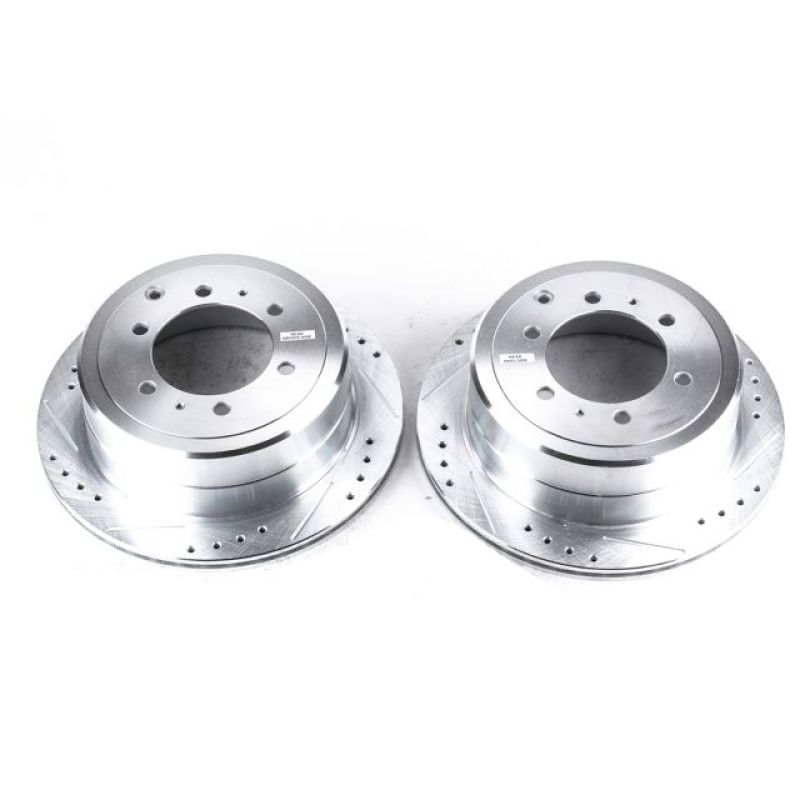 PowerStop Power Stop 96-97 Lexus LX450 Rear Evolution Drilled & Slotted Rotors - Pair - Brakes Pads