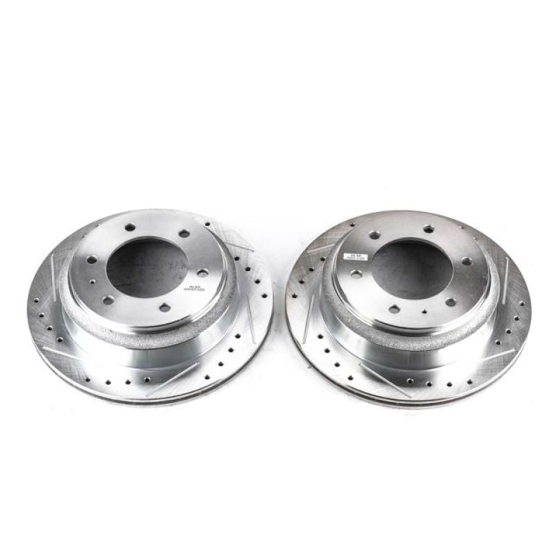 PowerStop Power Stop 96-99 Acura SLX Rear Evolution Drilled & Slotted Rotors - Pair - Brakes Pads