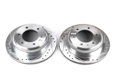 PowerStop Power Stop 96-99 Acura SLX Rear Evolution Drilled & Slotted Rotors - Pair - Brakes Pads