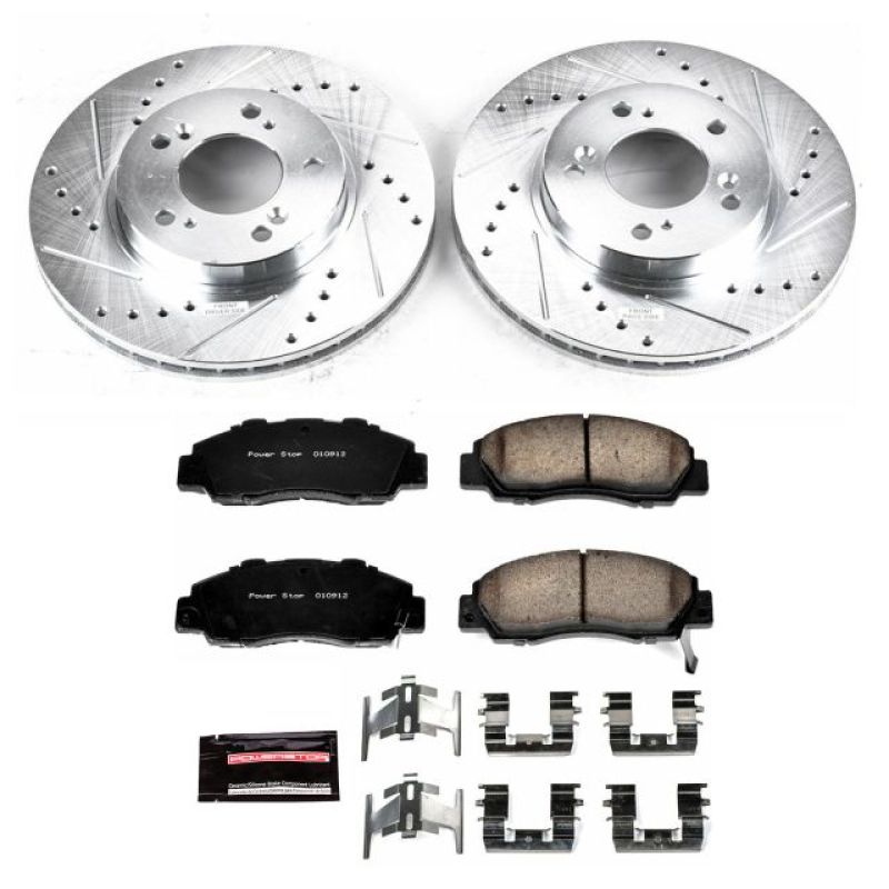 PowerStop Power Stop 97-01 Acura Integra Front Z23 Evolution Sport Brake Kit - Brakes Rotors & Pads