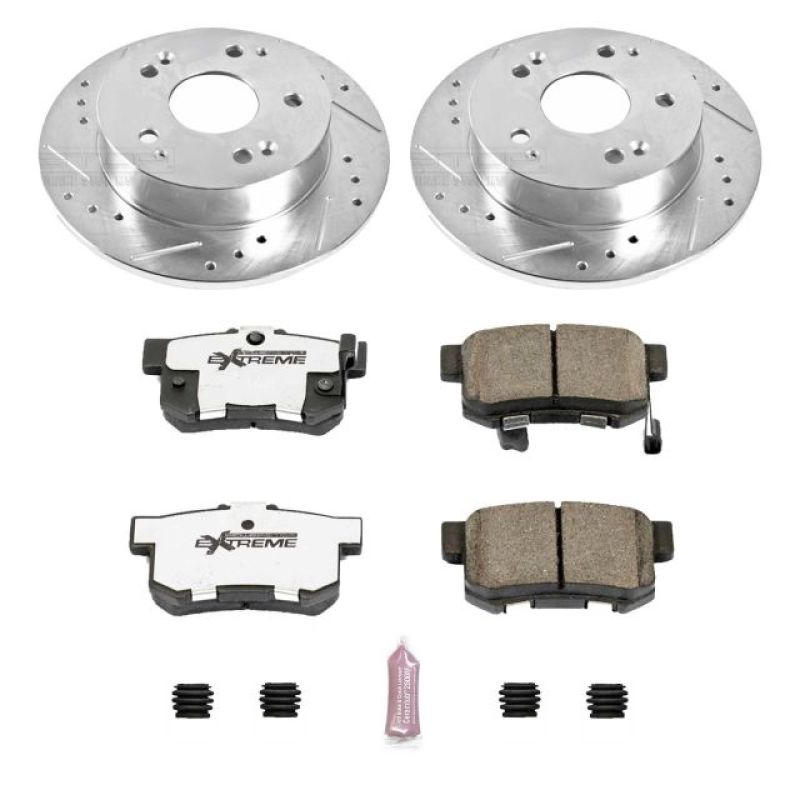 PowerStop Power Stop 97-01 Acura Integra Rear Z26 Street Warrior Brake Kit - Brakes Rotors & Pads