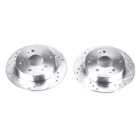PowerStop Power Stop 97-98 Acura Integra Rear Evolution Drilled & Slotted Rotors - Pair - Brakes Pads