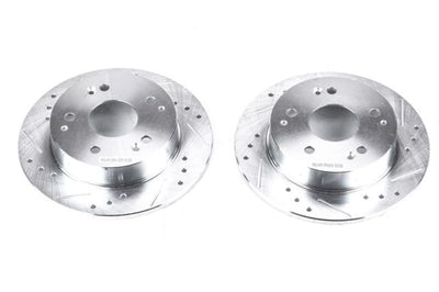 PowerStop Power Stop 97-98 Acura Integra Rear Evolution Drilled & Slotted Rotors - Pair - Brakes Pads