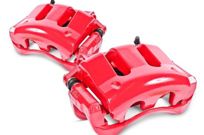 PowerStop Power Stop 97-99 Acura CL Front Red Calipers w/Brackets - Pair - Brakes Rotors & Pads