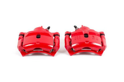 PowerStop Power Stop 97-99 Acura CL Front Red Calipers w/Brackets - Pair - Brakes Rotors & Pads