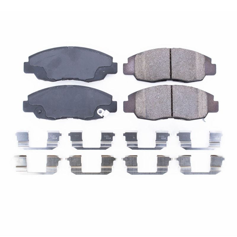 PowerStop Power Stop 97-99 Acura CL Front Z17 Evolution Ceramic Brake Pads w/Hardware - Brakes Rotors &
