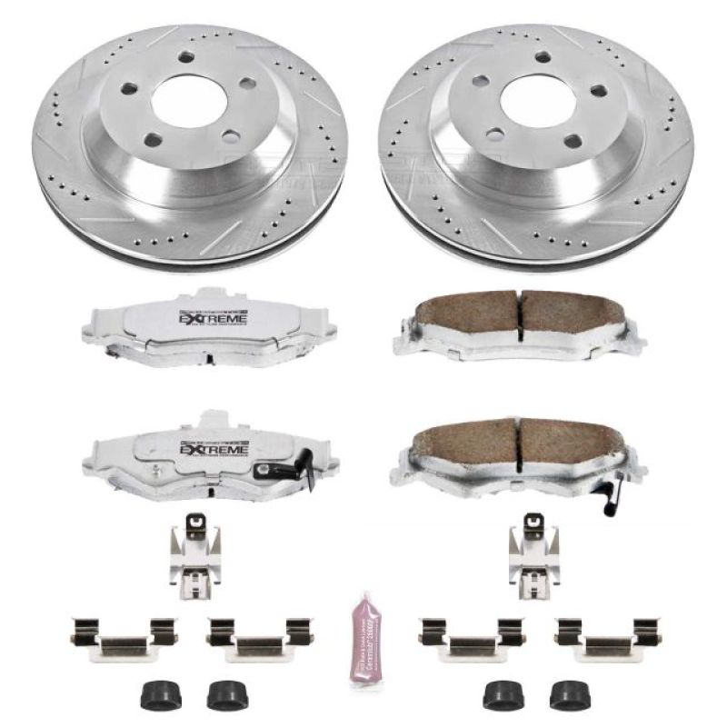 PowerStop Power Stop 98-02 Chevrolet Camaro Rear Z26 Street Warrior Brake Kit - Brakes Rotors & Pads