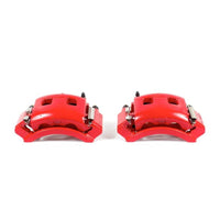 PowerStop Power Stop 98-02 Dodge Ram 1500 Van Front Red Calipers w/Brackets - Pair - Brakes Rotors & Pads