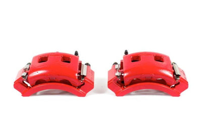 PowerStop Power Stop 98-02 Dodge Ram 1500 Van Front Red Calipers w/Brackets - Pair - Brakes Rotors & Pads