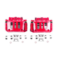 PowerStop Power Stop 98-02 Ford Crown Victoria Front Red Calipers w/Brackets - Pair - Brakes Rotors & Pads