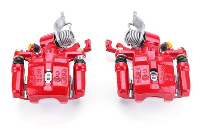 PowerStop Power Stop 98-02 Honda Accord Rear Red Calipers w/Brackets - Pair - Brakes Rotors & Pads