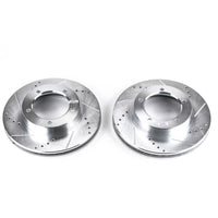 PowerStop Power Stop 98-07 Lexus LX470 Front Evolution Drilled & Slotted Rotors - Pair - Brakes Pads
