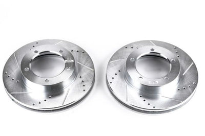 PowerStop Power Stop 98-07 Lexus LX470 Front Evolution Drilled & Slotted Rotors - Pair - Brakes Pads