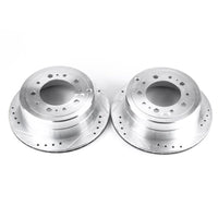 PowerStop Power Stop 98-07 Lexus LX470 Rear Evolution Drilled & Slotted Rotors - Pair - Brakes Pads