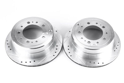 PowerStop Power Stop 98-07 Lexus LX470 Rear Evolution Drilled & Slotted Rotors - Pair - Brakes Pads