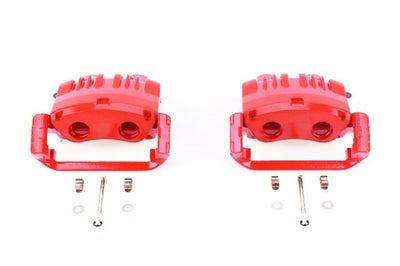 PowerStop Power Stop 99-01 Ford Mustang Front Red Calipers w/Brackets - Pair - Brakes Rotors & Pads