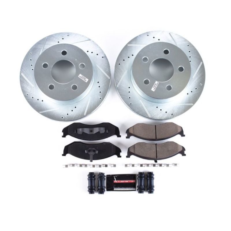 PowerStop Power Stop 99-01 Jeep Cherokee Front Z23 Evolution Sport Brake Kit - Brakes Rotors & Pads