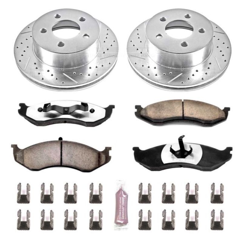 PowerStop Power Stop 99-01 Jeep Cherokee Front Z36 Truck & Tow Brake Kit - Brakes Rotors Pads