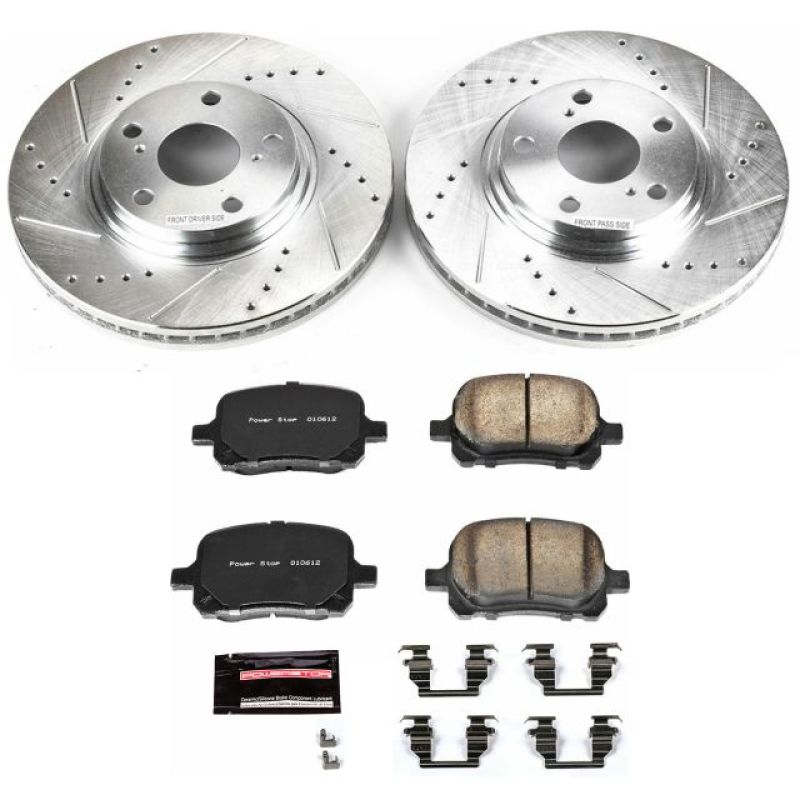 PowerStop Power Stop 99-01 Lexus RX300 Front Z23 Evolution Sport Brake Kit - Brakes Rotors & Pads