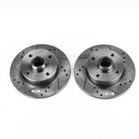 PowerStop Power Stop 99-02 Volkswagen Cabrio Rear Evolution Drilled & Slotted Rotors - Pair - Brakes Pads