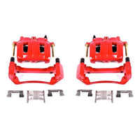 PowerStop Power Stop 99-03 Ford F-150 Front Red Calipers w/Brackets - Pair - Brakes Rotors & Pads
