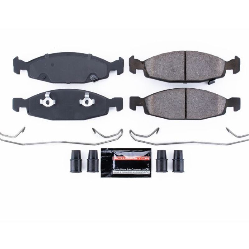 PowerStop Power Stop 99-03 Jeep Grand Cherokee Front Z23 Evolution Sport Brake Pads w/Hardware - Brakes Rotors &