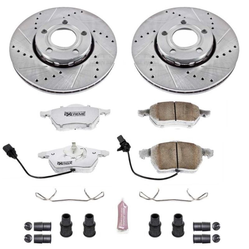 PowerStop Power Stop 99-04 Audi A4 Front Z26 Street Warrior Brake Kit - Brakes Rotors & Pads